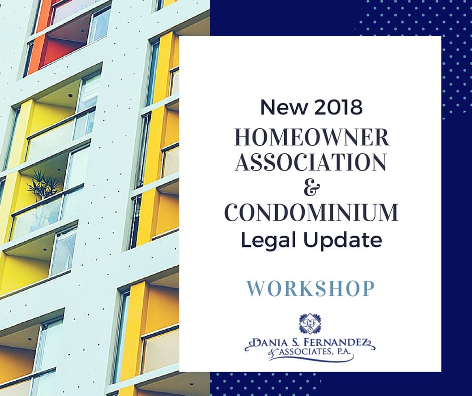 new florida condo legal update workshop